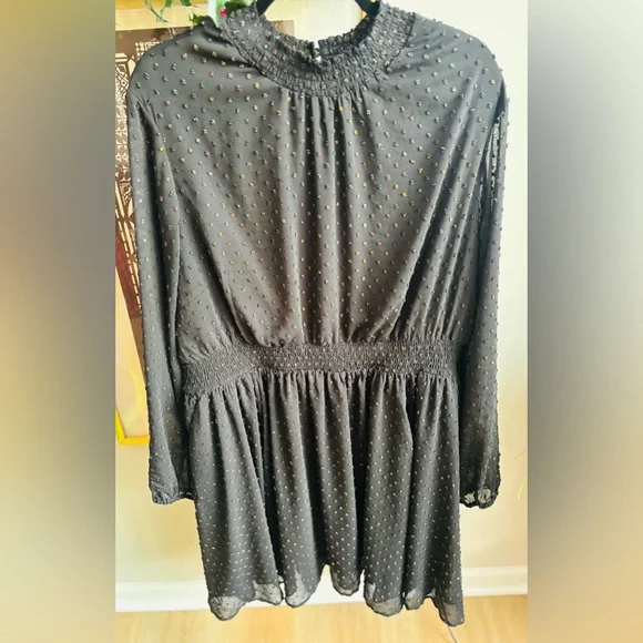 Torrid Black Shiny Iridescent Dress Plus Size 3X - Picture 11 of 11